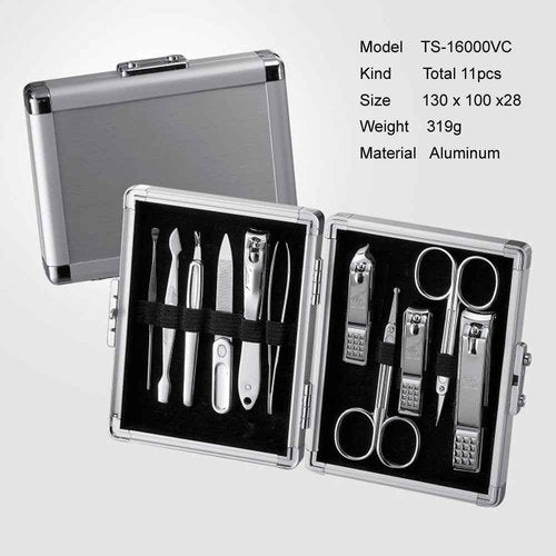Three Seven (777) Travel Manicure Grooming Kit Nail Clipper Set (11 PCs), MADE IN KOREA, SINCE 1975.
