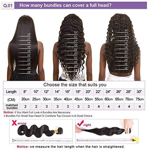 Aatifa Lace Rosa 9A Brazilian Virgin Hair Deep Wave 3 Bundles with Free Part Closure, lace closure 100% Unprocessed Natural Color Can Be Dyed and Bleached, (16/18/20+14 Inch)