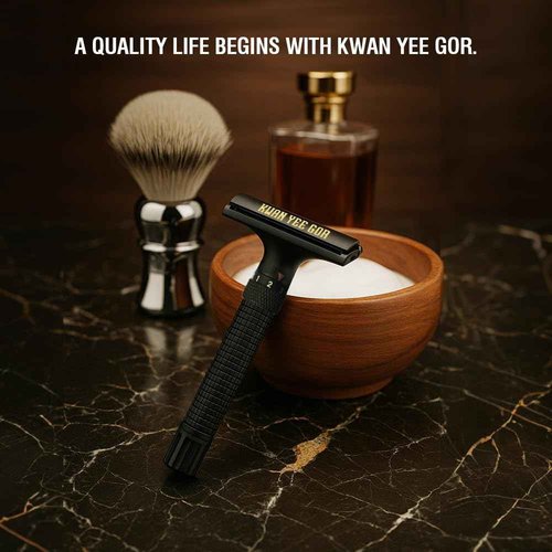 Full Brass Adjustable Safety Razor for Men | Butterfly Open & Long Handle | with 10 German Solingen Blades