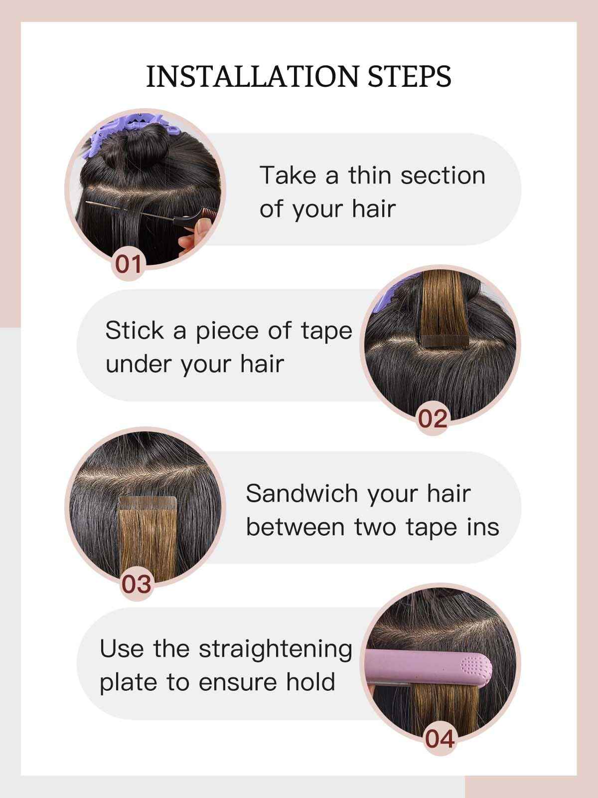 LOVELINE Tape in Hair Extensions Human Hair, Drak Brown, 22 Inch 20Pcs 50g, Skin Weft Seamless Invisible, Soft and Thick Luxury Remy Human Hair Extensions