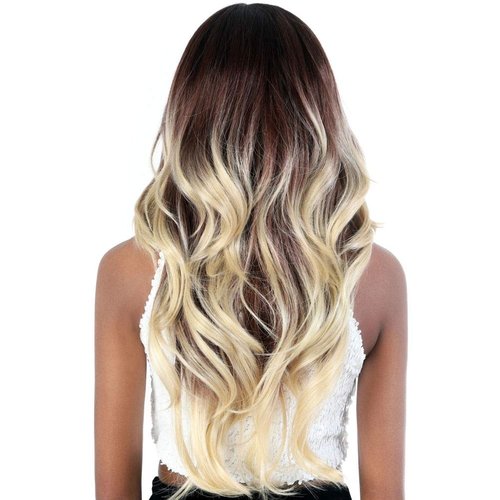 Motown Tress (Ls137.pure - Heat Resistant Fiber Lace Front Wig in OFF BLACK