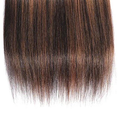Fridnae Hair P1B30 Ombre Straight Human Hair Bundles 1B30 Brown 3 Bundles 24 26 28 Inch Two Tone Black Mixed Brown Highlight
