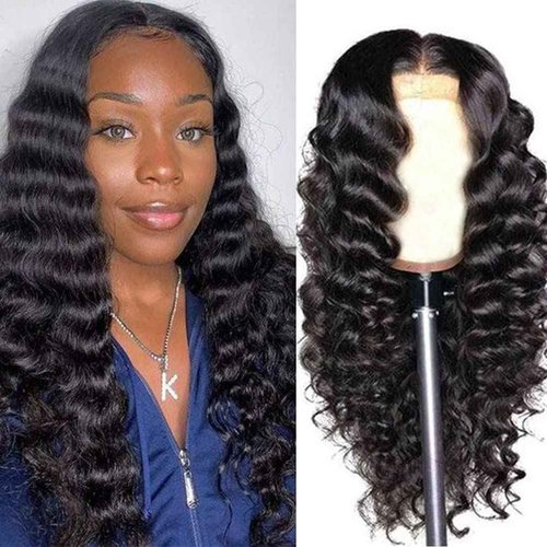 Bworto Lace Front Wigs for Black Women Human Hair Pre Plucked Loose Deep Wave 13x4 Lace Frontal Wigs Human Hair Loose Deep Curly Lace Front Wig Human Hair 26 Inch