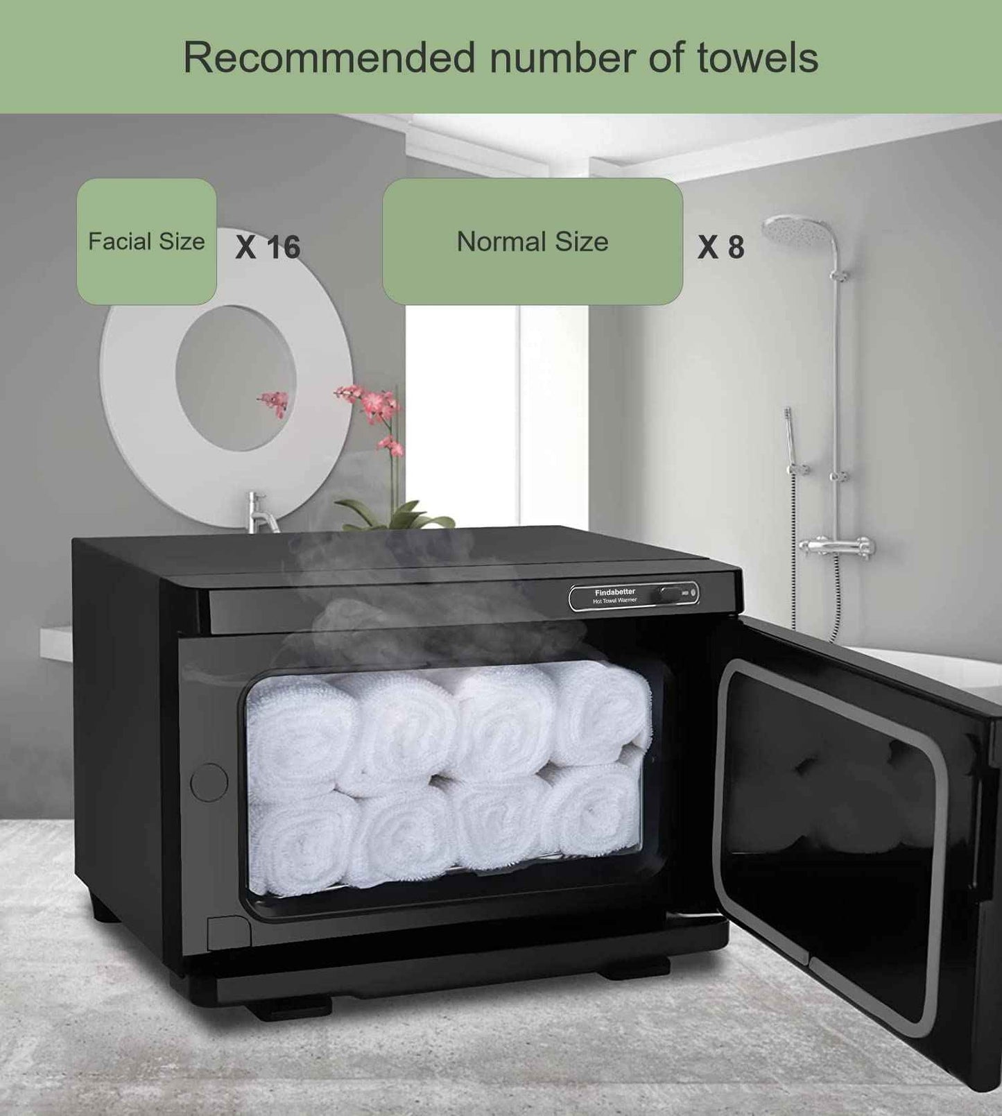 Hot Towel Warmer, Professional Towel Warmer, Hot Towel Cabinet with 8L Capacity, Professional Towel Warmer Cabinet for Facial Towels, Middle Towel Warmer for Salon and SPA Use