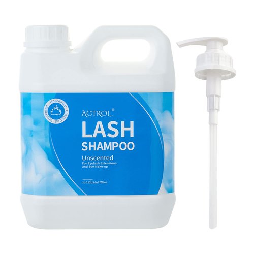 ACTROL Eyelash Extension Cleanser Unscented 2L Natural Lash Extension Shampoo Professional Eyelid Foaming Cleanser Paraben & Sulfate Free Non-lrritating with Salon and Home Care