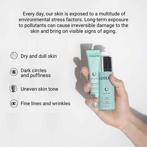G.M. COLLIN City D-Tox Serum | Urban Face Serum | Hydrates & Visibly Reduces Fine Lines & Revitalizes Dull Skin | Restores Skin Comfort