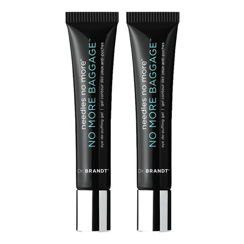 Dr. Brandt Needles No More, No More Baggage - 0.5 oz, Pack of 2 - Minimizes Under-Eye Bags, Puffiness & Dark Circles