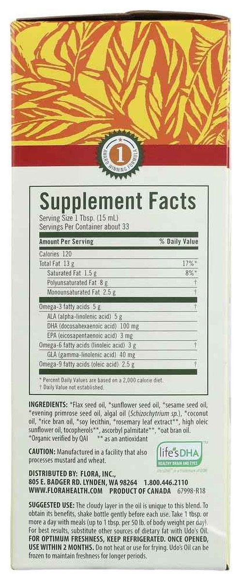 DHA Oil Blend 17 Ounces (3-6-9)
