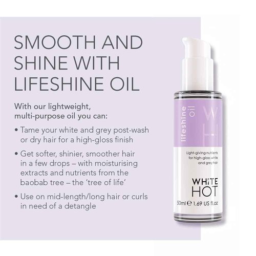 White Hot Ultimate Collection, hair care products to brighten, add gloss & shine to white and grey hair, purple shampoo, banishes yellowy tones