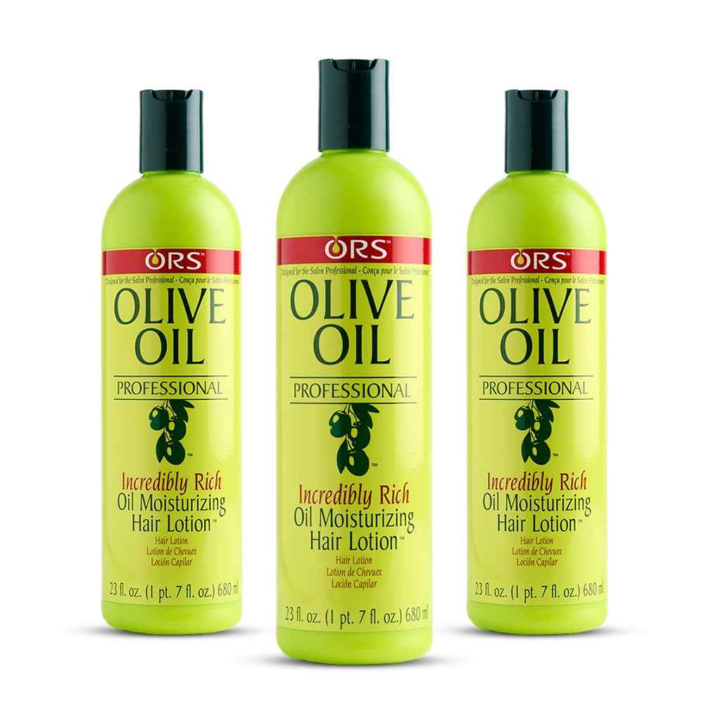 ORS Olive Oil Professional Incredibly Rich Oil Moisturizing Hair Lotion 23 Ounce (Pack of 3)