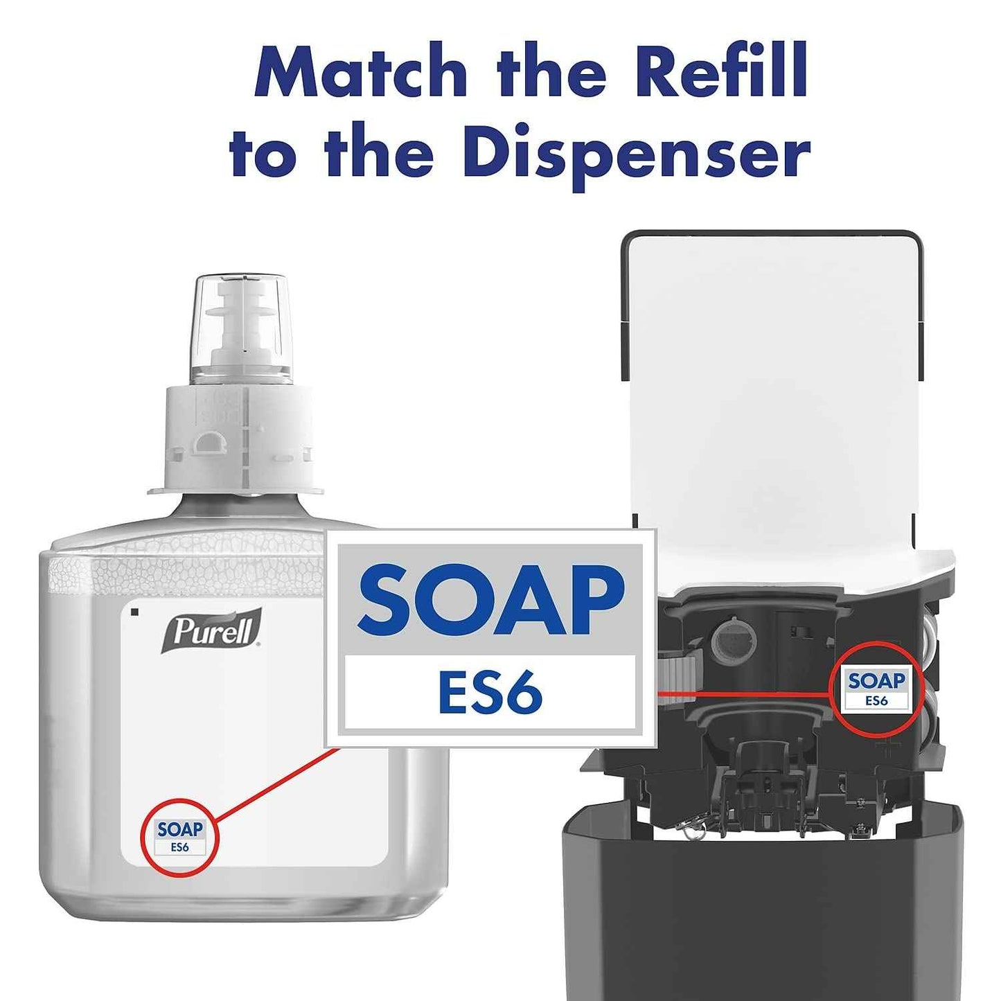 PURELL Brand HEALTHY SOAP 0.5% BAK Antimicrobial Foam, Lightly Fragranced, 1200 mL Refill for PURELL ES6 Automatic Soap Dispenser (Pack of 2) - 6480-02 - Manufactured by GOJO, Inc.