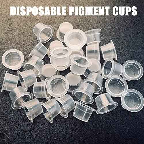 Disposable Small Ink Cups - 1000 Pcs, Microblading & Permanent Makeup Container for Tattoo Ink & Needles