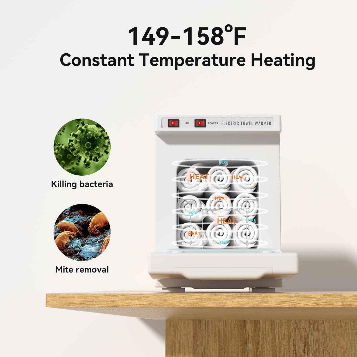 HYTOBP Hot Towel Warmer for Spa, 5L Thermostatic Towel Heater, 2-in-1 Professional Mini Towel Warmer, Beauty Salon and Spa Towel Warmers for Facial.(5L-White)