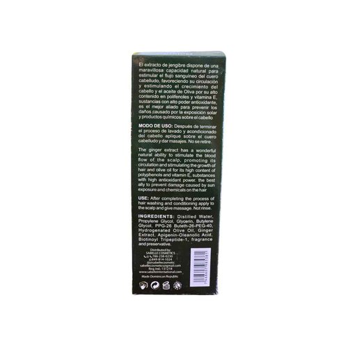 Alaia Cosmetics Corp - Advanced Hair Growth Stimulator. Ginger and Olive Dropper. Restores the hair follicle and prevents hair loss, provides natural shine, firmness and softness to the scalp. 4oz