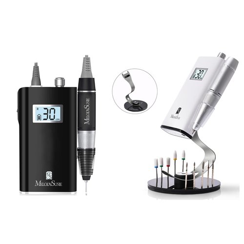 MelodySusie Professional Rechargeable 30000 RPM Nail Drill SC320H with Nail Drill Machine Holder