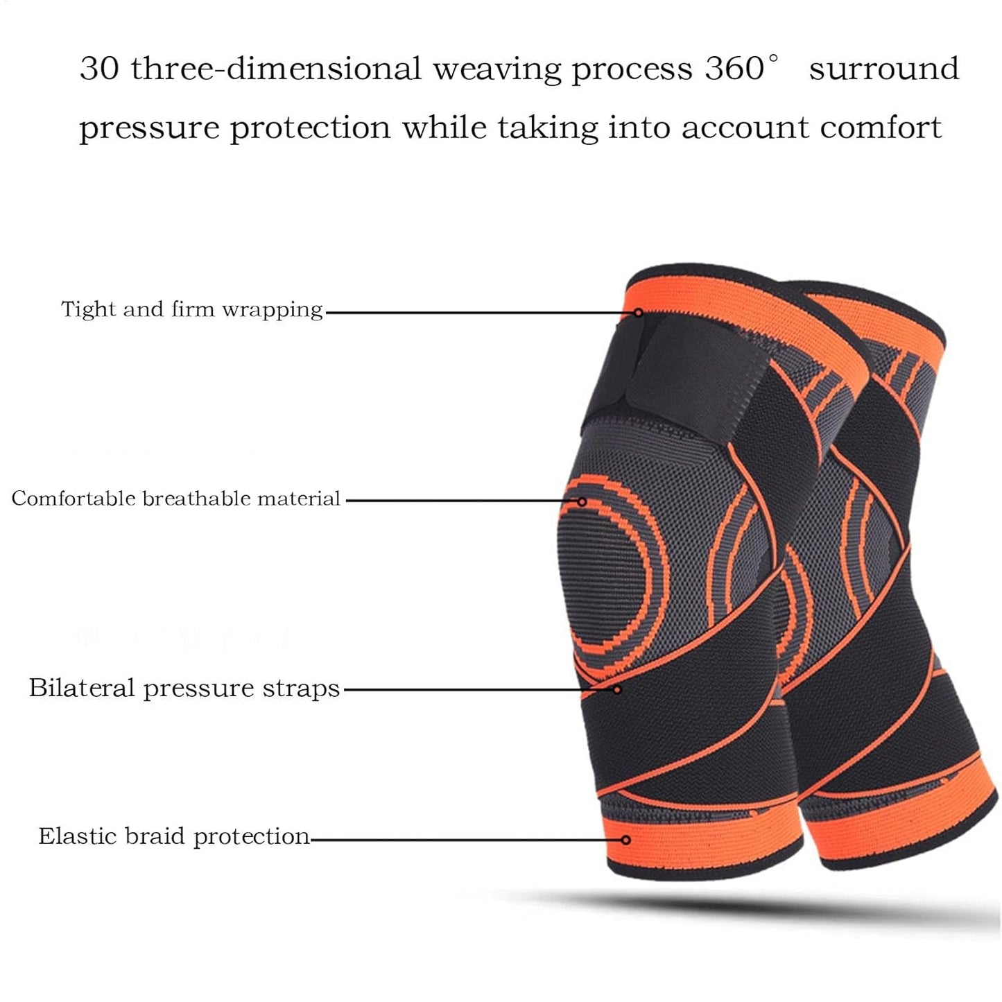 Adjustable Knee Support Wrap for Meniscus Protection - Compression Straps