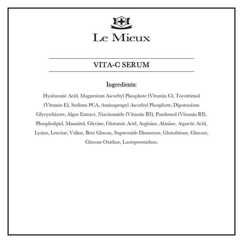 Le Mieux Vita-C Serum - Concentrated Vitamin C & Glutathione Antioxidant Facial Serum for Glowing Skin, VIT C Face Serum to Address The Appearance of Uneven Tone & Blotchiness (1 oz / 30 ml)