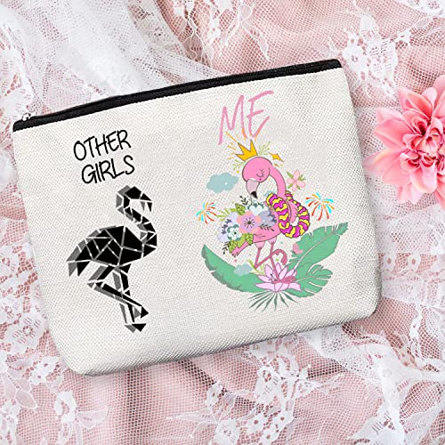 HnoonZ Teenage Girls Gifts,Christmas Gifts for Teenage Girls,Girls Zipper Makeup Bag Cosmetic Pouch,Teenage Girls Travel Toiletry Pouch Organizer Bag,Girls Mini Compact Mirror