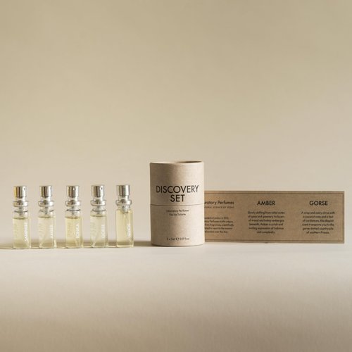 Laboratory Perfumes Discovery Set | 5 x 5ml Eau de Toilette | Gender-Free, Nature-Inspired Fragrances | Amber, Gorse, Samphire, Tonka, Helios | Unique Gift Set, Travel Set