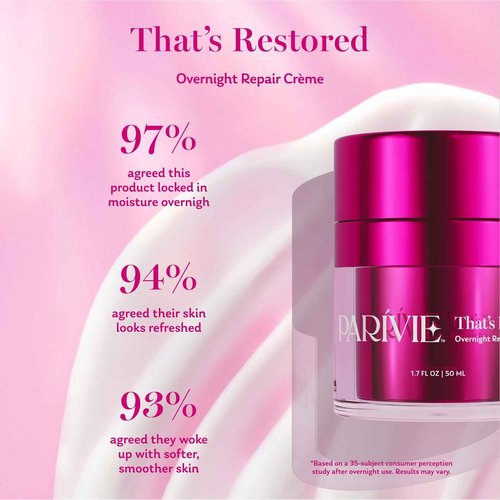 Parivie That’s Restored Overnight Repair Crème – Omega-Rich Night Cream with inPHinite Youth Technology & Night Care Complex – Replenish moisture overnight– 1.7 fl oz