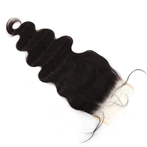 BTWTRY HD 5x5 Lace Closure Body Wave Pre Plucked Natural Hairline with Baby Hair Swiss Lace Closure Brazilian Virgin Human Hair Lightly Bleached Knots (18inch, Body Wave)