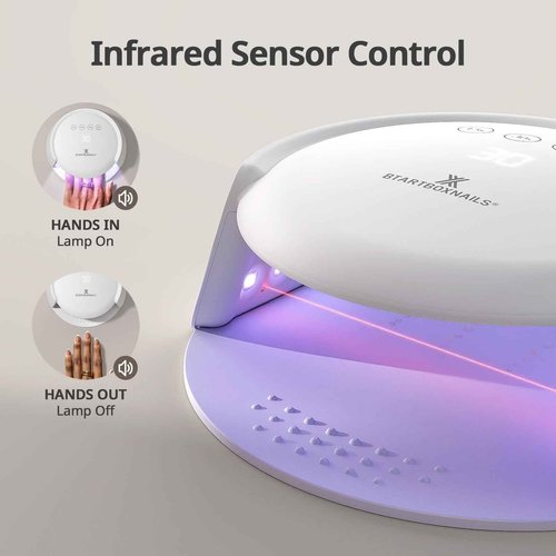 BTArtboxnails XCuringPRO Nail Lamp - Globally Certified Nail Dryer, Ecostead UV LED Beads Instant Cure Nail Light with 4 Timer, Smart Sensor, LCD Display for Curing Gel Nail Polish