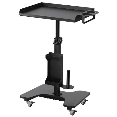 Poarmeey Tattoo Tray on Wheels Tattoo Cart with Rolling Tray Tattoo Table Station Adjustable Height and Multifunctional Storage for Tattoo Artist Studio