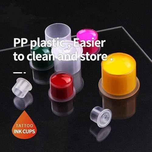 Tattoo Ink Caps - Jconly 1000Pcs Tattoo Ink Cups Pigment Caps With Base Sizes 11mm Disposable Tattoo Caps Tattoo Supplies (1000PCS Small #11)¡¦