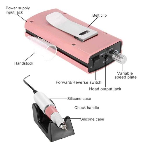 Romantic Presentus -801 portable, Long-Term Use Nail Drill Machine, Durable Just Use Nail Drill, Salon Shop for Home Beauty Salon Manicure(US standard 110V)