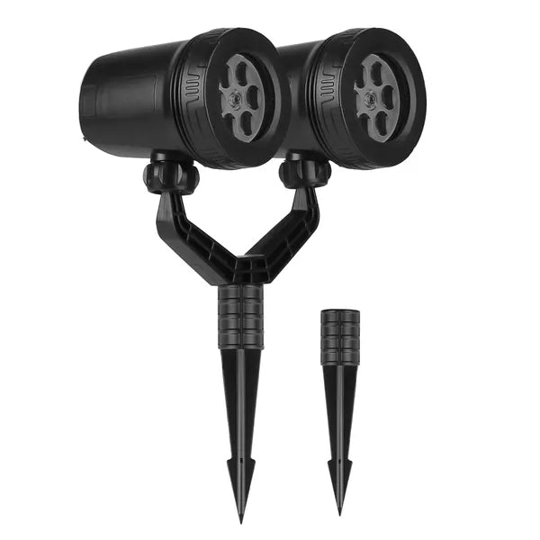 Christmas Snowflake Projector Light - Dual-Head LED, Waterproof