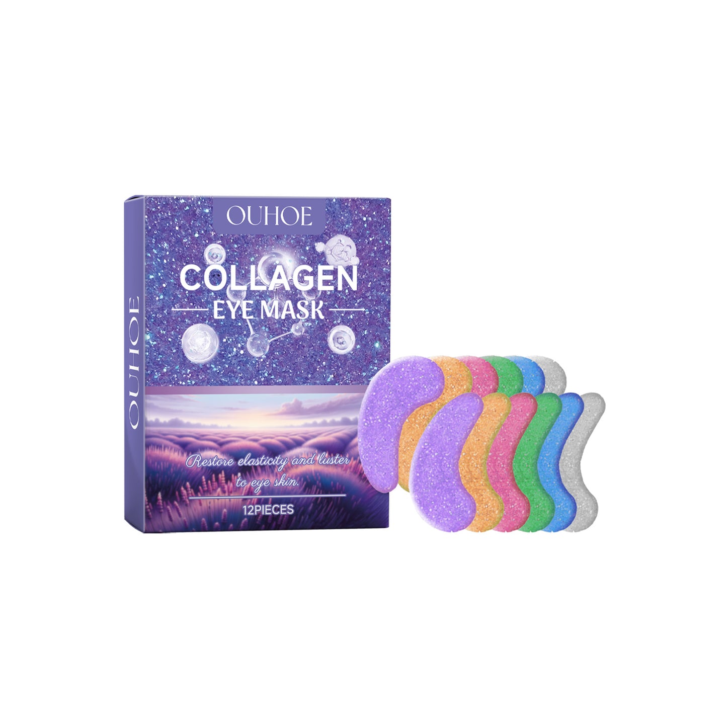 Collagen Eye Mask for Dark Circles and Fine Lines - 12 Pieces