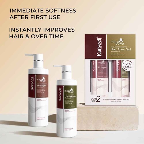Karseell Collagen Hair Mask and Oil Shampoo and Conditioner Set for Dry Damaged Hair of All Types - 3 x 16.9floz + 1.69floz