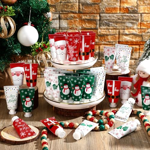 96 Pieces Christmas Hand Cream Gift Set Mini Travel Size Lotion Bulk Beauty Advent Calendar 2024 Holiday Stocking Stuffers for Women Mom Cowrkers Dry Cracked Hands, 30 ml, 6 Natural Plant Fragrances