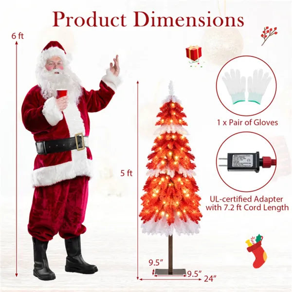 5ft Strawberry Shortcake Christmas Tree - 100 Warm White LEDs