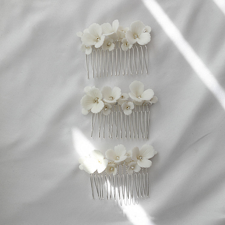 Ceramic Hair Comb - White