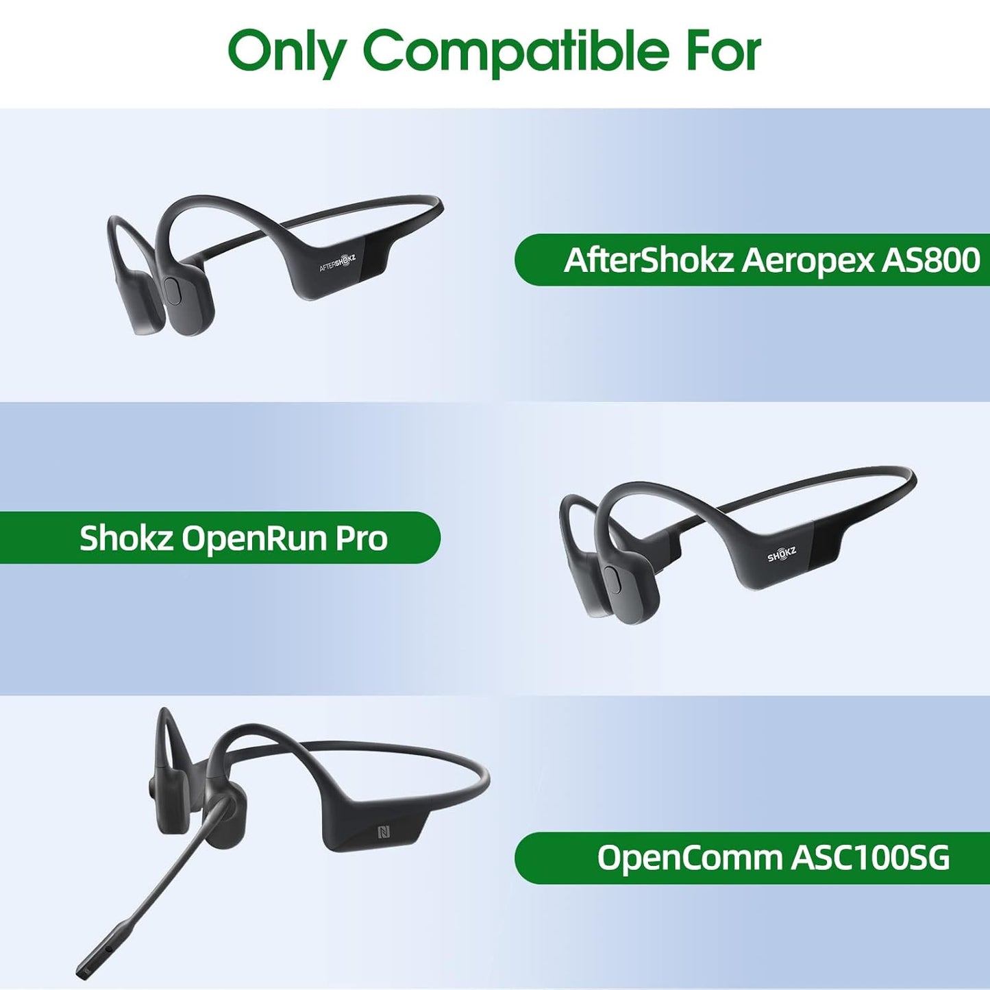 3.3ft & 6ft Shokz Charging Cable [2 Pack Black] aftershokz Headphones Charger Replacement Magnetic Cable for Aeropex AS800, OpenRun, OpenRun Mini, OpenRun Pro, OpenComm Long USB Charge Cord