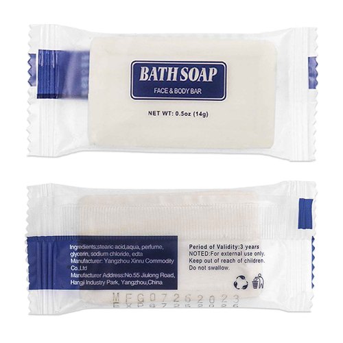 SLequipo Bulk Bar Soap, 500 Pack Mini Soap Bars Bulk Individually Wrapped, 0.5 oz Travel Soap Small Hotel Soaps Travel Size Toiletries for Hotel Bathroom