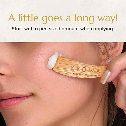 Krowa Morning Face Balm - Clean Grass Fed Tallow Balm w/Essential Oils + Collagen Peptides - Nourishing, Soothing, Hydrating and Adds Vitality to Skin. Deeply Renews. No Phthalates or Preservatives.