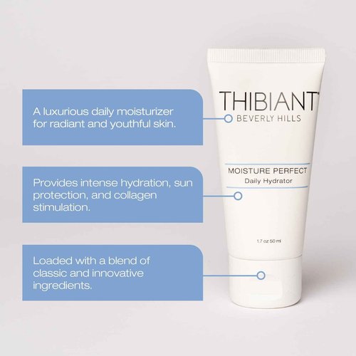 Thibiant Beverly Hills CleanSkin 6.07 Oz and Moisture Perfect 1.7 Oz Bundle | Brightening Cleanser, Facial Wash Cleanses, Exfoliates and Hydrates Skin | Hydrating Moisturizer and Anti Aging Face Cream