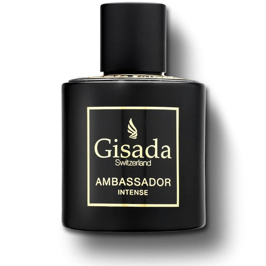 Gisada Ambassador Intense Cologne for Men - Perfume for Men with Strong, Masculine Scent & Classic Fragrance - Lasting Scent with Warm, Citrusy, Spicy, Oriental Notes - Made in Switzerland, 1.7 fl.oz.