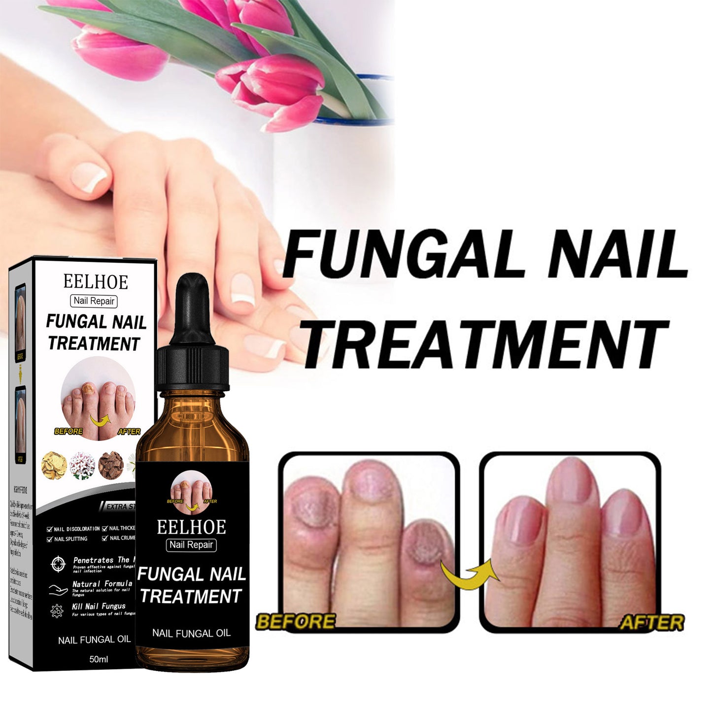 Nail Repair Solution for Damaged Nails - Moisturizing & Strengthening Liquid