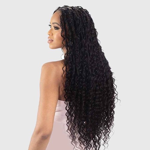 Shake-N-Go Freetress Human Hair Braids - Deep Bulk 18" - (Off Black 1B)