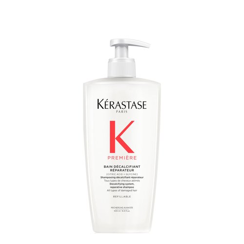 Kerastase Première Bain Décalcifiant Réparateur Shampoo - Gently Cleanses, Removes Calcium Overdose, Repairs & Strengthens Damaged Hair, 16.9 Fl Oz