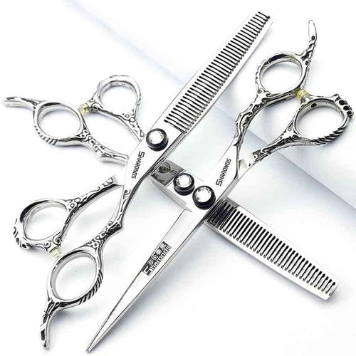 6/7/8 inch Personalized Rose Print Hair Clipper Set (Scissors Set) (7 inch-3pc-B)