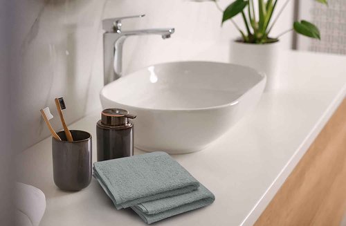 Softolle 100% Cotton Washcloths 60 Pack (12x12 Inches) Soft, Highly Absorbent Washcloth, Face Towels, Wash Cloths for Face, Ring Spun, Bulk Pack (Silver Grey)