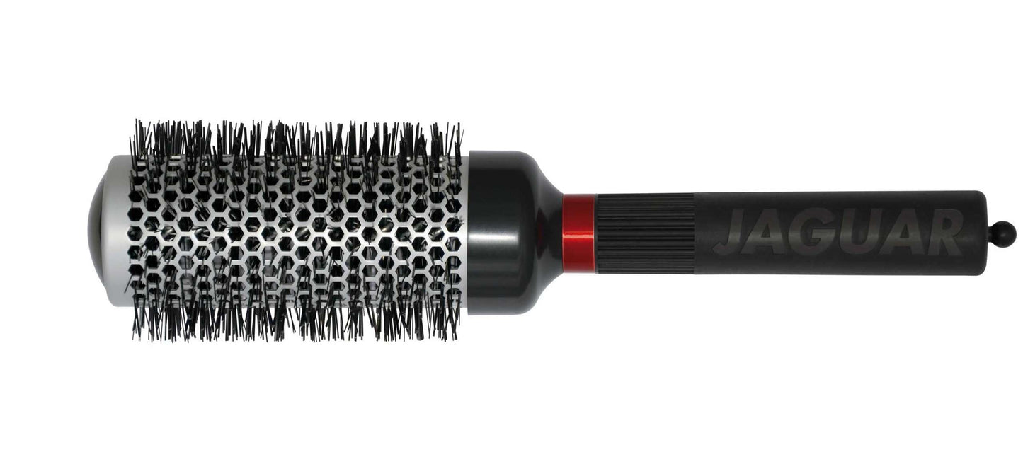 Jaguar T350 Thermal Round Hair Brush 43mm – Boar & Nylon Bristle Blow-Dry Brush for Volume, Smoothness & Curl – Heat-Retaining Barrel for Fast Styling – Professional Hair Brush for Medium to Long Hair