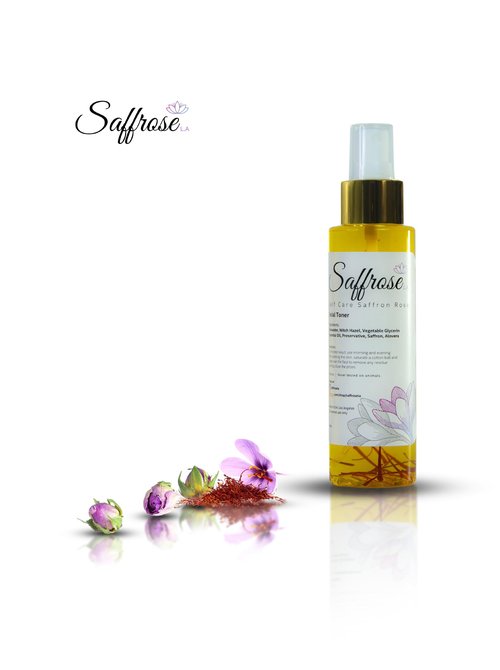 SaffroseLA Handmade Saffron Skincare Gift Set, 5pc including Saffron Soap, Bamboo Soap Dish, Saffron Scrub, Saffron & Rose Facial Toner, Facial Oil, & Gua Sha