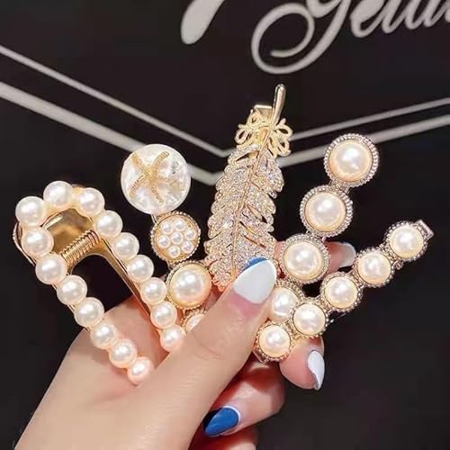 Women Hair Clips,Hair Accessories,6Pack Cute Simple Geometric Duckbill Clips,Styling Accessories Women Hair Accessories Gifts (White)
