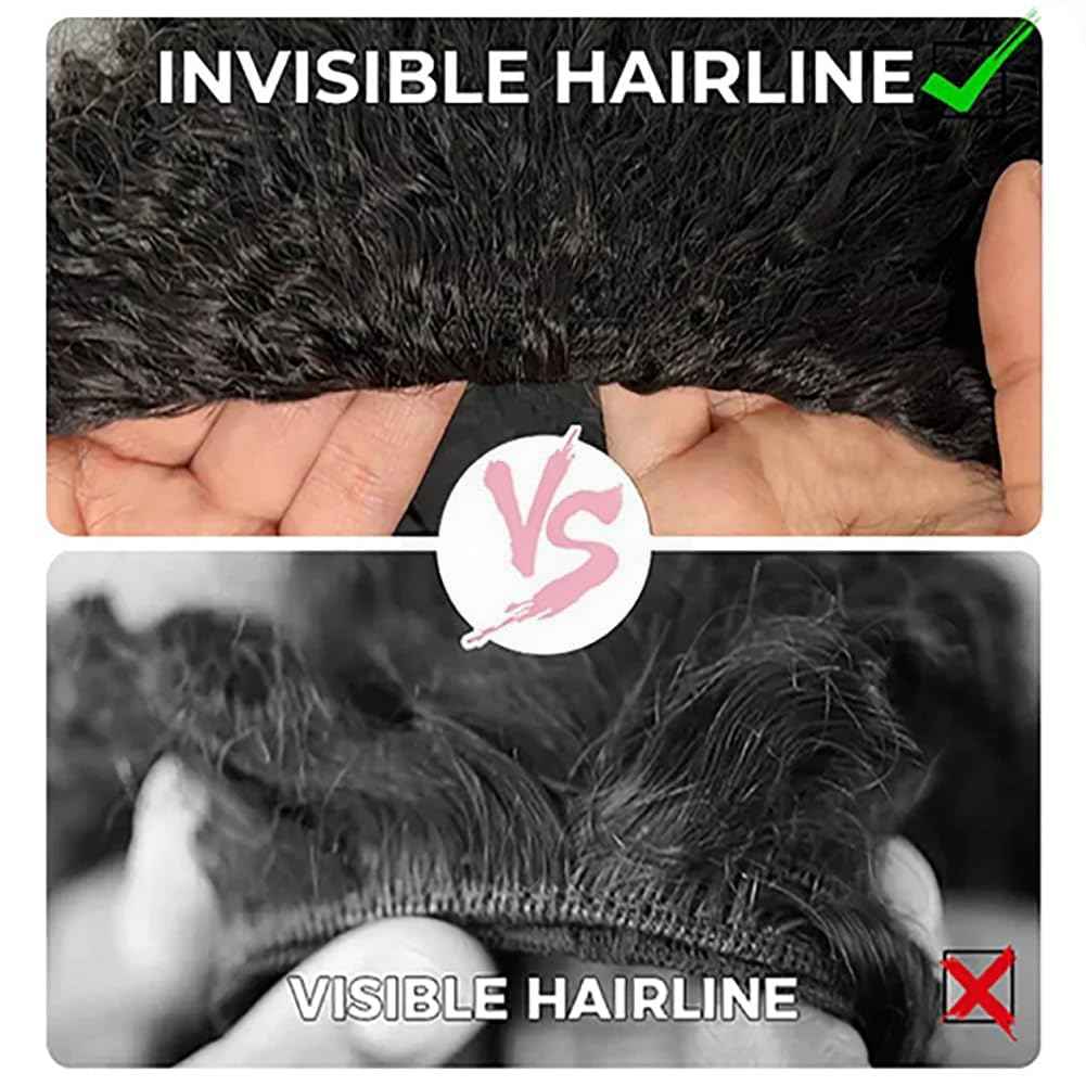 Half Wig Human Hair Water Wave 220% Density 3 In 1 Seamless Flip Over with Adjustable Drawstring 18 Inch Wear Go Glueless Wigs Wet and Wave Curly Half Wigs for Women Headband Wig Beginner Friendly