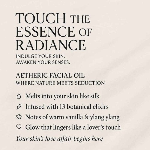 Aetheric Labs Glow Face Oil - Moringa, Rosehip & Argan Serum for Dry, Oily & Acne-Prone Skin - Hydrating, Non-Comedogenic, Vegan Skincare - Natural, 1.35 fl oz